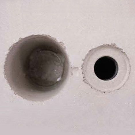 抜き取り後のコンクリート開口面積 比較