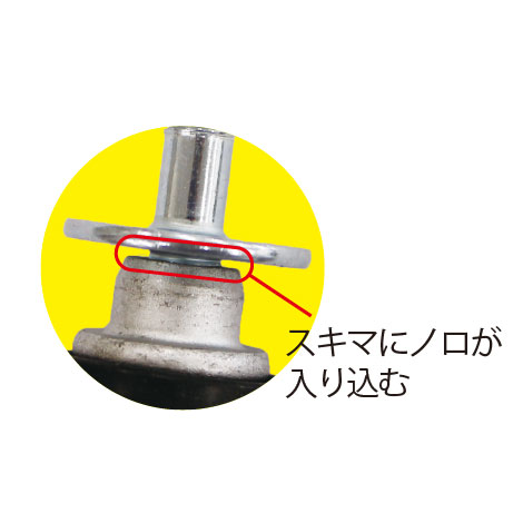 Wコン 金属ナットの露出を抑える工夫